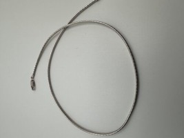 Vintage Sterling Silver 16” X 3mm Omega Chain Necklace - £23.55 GBP