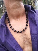 Black Onyx Necklace -  Tiger Eye Necklace For Men - Protection Necklace - Crysta - £33.57 GBP