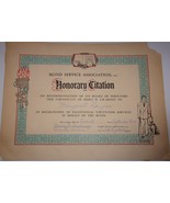 Vintage Blind Service Association Honorary Citation Certificate of Merit... - €2,60 EUR