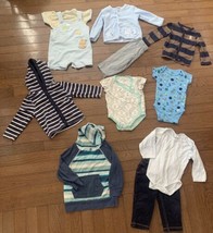 Baby Boy Lot Of 10 Size 6-12 Months Jackets PANTS Overalls OUTFITS - $20.56