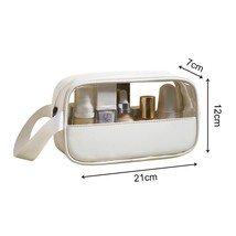 Portable Cosmetic Pouch Women Translucent Makeup Bag Large-Capacity Bath Wash Ba - £43.29 GBP