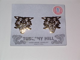 UK Kentucky Wildcats Jewelry Pierced Stud Brass Earrings Dipped in 24K Gold - £55.94 GBP