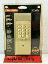 NEW Craftsman Wireless Keyless Garage Door Entry Pad 953684 NEW Old Stock Keypad - £27.69 GBP