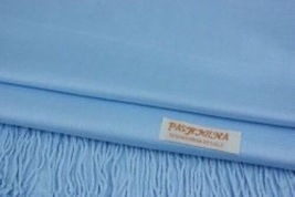 Baby Blue Pashmina Womens Solid 78x28 Silky Shawl Wrap Wool Feel Blend Scarf - £14.22 GBP