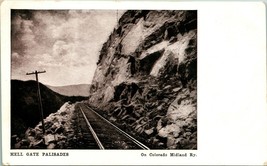 Vtg Cartolina Circa 1906 Hell Gate Palisades On Colorado Midland Ferrovia - £16.27 GBP