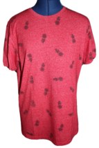 SGR Men&#39;s Red/Black Pineapples Short Sleeve T-Shirt ~M~ - £9.01 GBP