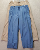 Lots of 2 Hasting &amp; Smith Crop Pants Womens Large Tan Blue Light Wash Drawstring - £18.51 GBP