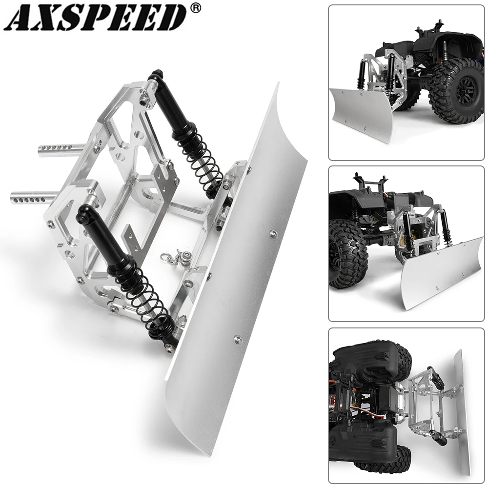 Axspeed Metal Snow Plow Snow Sand Shovel Tools For TRX4 TRX6 Axial SCX10 Ii - £37.59 GBP