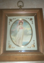 Vintage Pinkie Wood Pictorial Wall Picture Hanging Picture Made in Chicago - $24.99