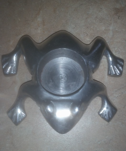Silver Metal Frog Tealight Candle Holder  - $14.99