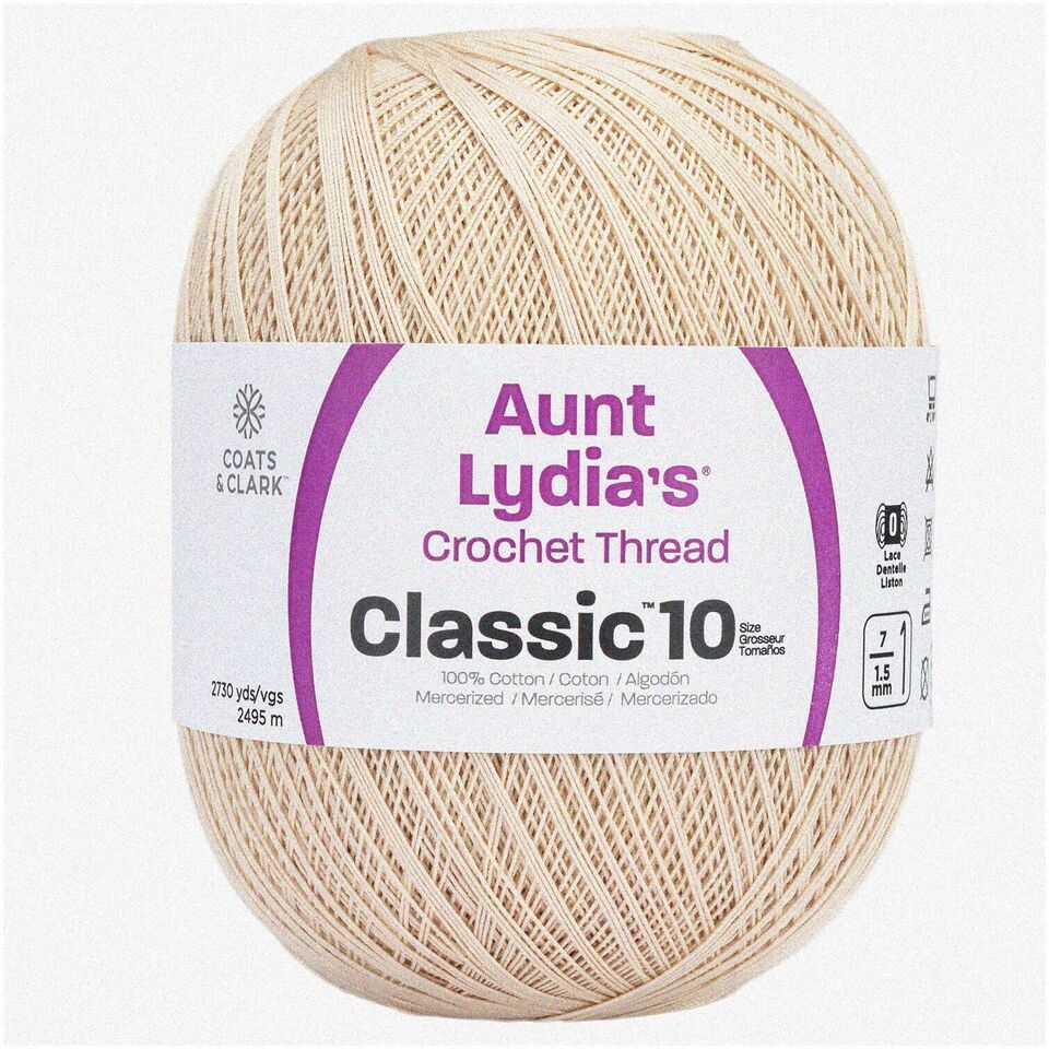 Lydia Naturals Jumbo Crochet Cotton - Soft, Durable Thread for Creative Crafting