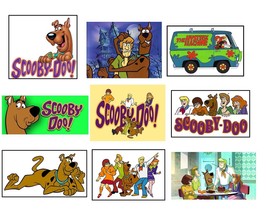 9 Scooby Doo Stickers, Birthday party favors, labels, decals, scoobydoo, rewards - £9.43 GBP