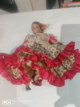 Vintage Asian Doll  Angel - Red and  Green - $18.00