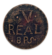 1750 Mexico Hacienda Token V Real RS - Real Copper - $313.09