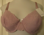 Le Mystere lace allure padded underwire bra size 38DD/E Violet Ice Style... - $29.60