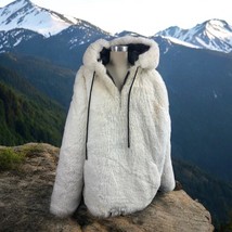 Biannual Faux-Fur Oversized Quarter Zip Jacket Size Medium - $98.99