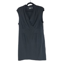 Athleta Womens Dahlia Dress V-Neck Pockets Stretch Sleeveless Black 14 - £26.96 GBP