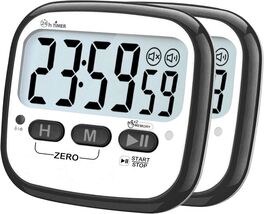 AyayaBoss Digital Timer Pack of 2 Kitchen Timer for Cooking, Countdown T... - €12,89 EUR