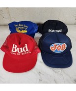 Vintage Foam Mesh Solid Blank Snap Back Hat Cap Lid Budweiser  job Roadway - €42,11 EUR