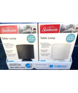 (Lot 2) Sunbeam Table Lamp Black &amp; White, LED Bulb Included Save Energy ... - $19.60