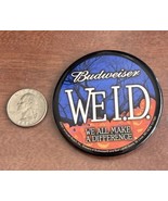 VINTAGE BUDWEISER WE I.D. ID HALLOWEEN LAPEL BUTTON PIN BACK - £5.98 GBP