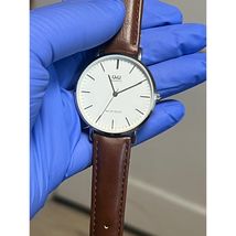 Citizen Q&amp;Q Watch Men 40mm White Dial Silver Tone Round 2035 Working - $32.67