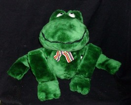 Vintage 1983 Snuggables Phillipe Heartline Green Frog Stuffed Animal Plush Toy - £18.66 GBP