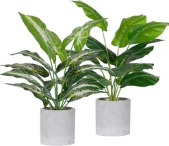 Der Rose 2 Pack Fake Plants Artificial Potted Faux Plants For Office Desk Home - £27.02 GBP
