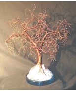 Kaleidoscope of Copper - Wire Tree Sculpture, with glass beads, ORIGINAL - $285.00