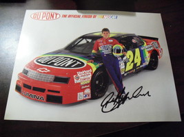 Beautiful Autographed Jeff Gordon Promo Sheet LOOK - $28.71