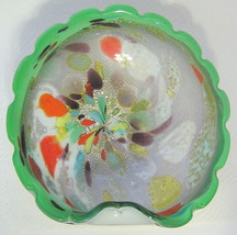 Millefiori Tutti-Frutti Cased Glass Bowl Handblown - $54.99