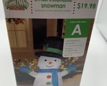 Airblown Snowman 4. ft Tall Christmas Inflatable - Self Inflates Lights Up - £20.26 GBP