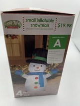 Airblown Snowman 4. ft Tall Christmas Inflatable - Self Inflates Lights Up - £20.35 GBP