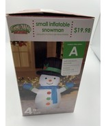 Airblown Snowman 4. ft Tall Christmas Inflatable - Self Inflates Lights Up - £20.56 GBP