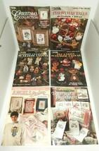 6 Leisure Arts Cross Stitch Leaflets Charts &amp; Plastic Canvas Patterns Christmas - $17.99