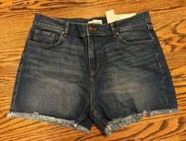 NEW LOFT Women’s High Rise The Cut Off Denim Shorts Size 31 Dark Denim NWT - £22.72 GBP