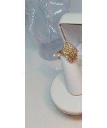 10k yellow gold 1/2 carat diamond cluster ring size 9 J-S-486-OSS Vintag... - £381.73 GBP