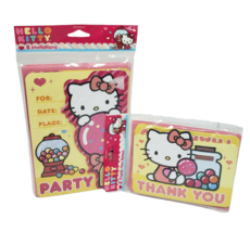 2012 Sanrio Hello Kitty Package Of 8 Invitations Birthday Party + Thank You Note - £21.76 GBP