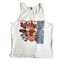 Vintage 1991 Chicago Bulls World Champions Tank Top Size XL Fruit of the... - $34.60