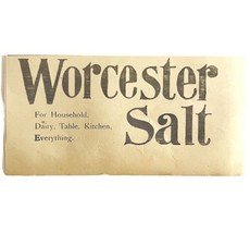 Worcester Salt 1894 Advertisement Victorian Baking Massachusetts ADBN1nn - £7.80 GBP