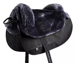 Western Bareback Sheepskin Pad Charcoal - £344.84 GBP