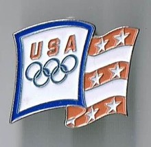 usa Olympic flag 1&quot; pin back button Pinback - £7.73 GBP