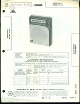 1962 Photofact 4-page Folder AMERICANA transistor radio model ST-6Z - £7.77 GBP