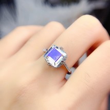  topaz square asscher cut white topaz ring in 925 sterling silver engagement women ring thumb200