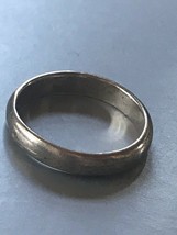 Estate 925 Marked Simple But Classic Thin Silver Stacking Band Size 8.5 – signed - £11.75 GBP