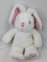 White Rabbit Plush Bunny Pink Ears 12 Inch MTY International Stuffed Animal Toy - £11.55 GBP