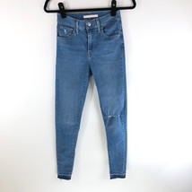 Levis Womens Jeans 720 High Rise Super Skinny Distressed Medium Wash 24 - £15.12 GBP