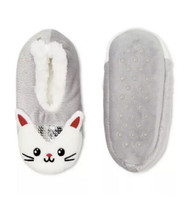 GIRL&#39;S KITTY CUTE CAT SLIPPER SOCKS SIZE M/L SHOE 13-4 WITH GRIP BRAND NEW - £9.08 GBP