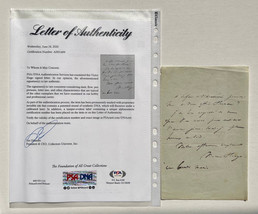 Victor Hugo Handwritten signed Letter Autographed from 1841 with PSA LOA... - $2,950.00