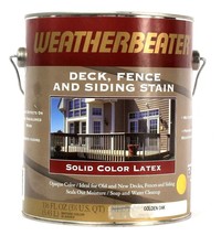 1 Can Weatherbeater 116 Oz Golden Oak Solid Color Latex Deck Fence Sidin... - $25.99